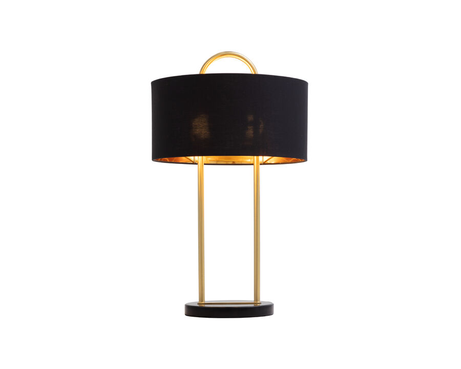 Briar Black Marble Matte Black Table Lamp