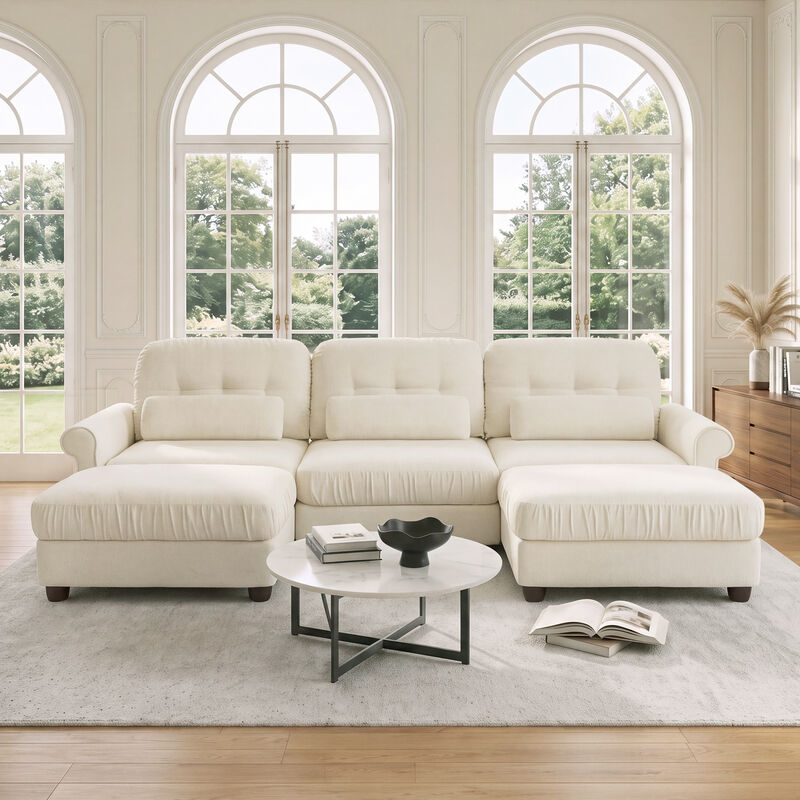 Rucis Chenille U‑Shape Modular Sectional Sofa image number 1