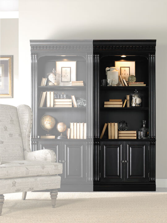Telluride Bunching Bookcase (w/doors) in Black