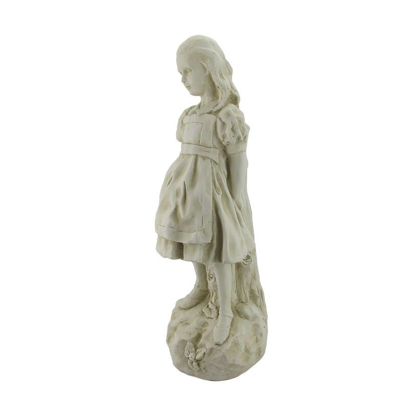 19 Inch Alice In Wonderland Museum White Garden Statue image number 1