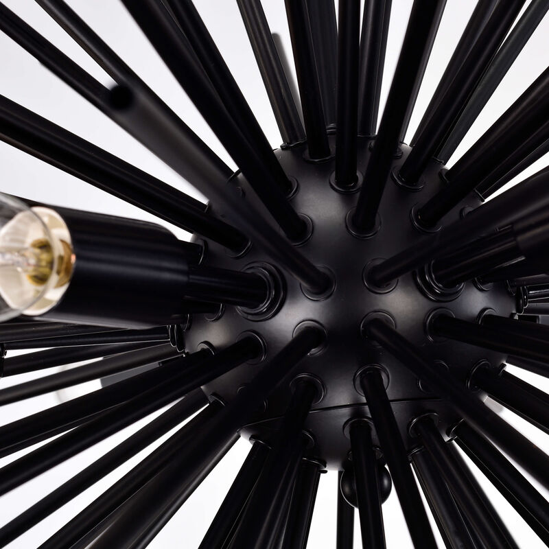 Justa Sputnik Black 6-Light Industrial Chandelier image number 5