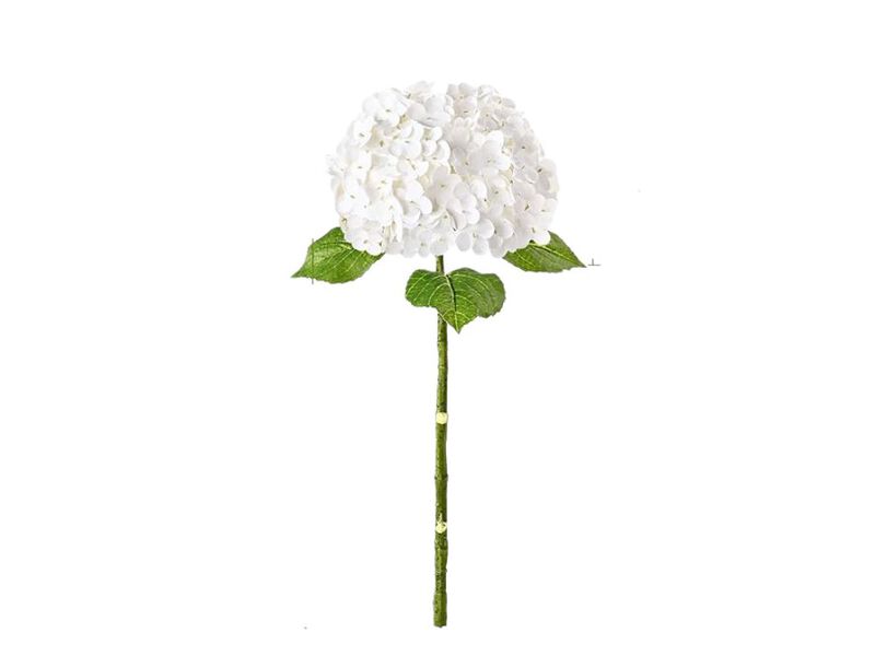 3 Piece White Artificial Hydrangea Flower Stems Touch Wedding Centerpiece Decor image number 0