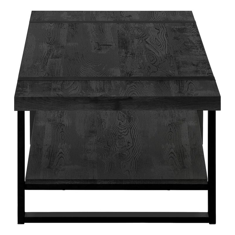 Coffee Table, Accent, Cocktail, Rectangular, Living Room, 48L, Black Laminate