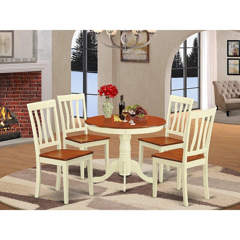 5 PC small Kitchen Table and Chairs set-Kitchen Table plus 4 Kitchen Dining Chairs