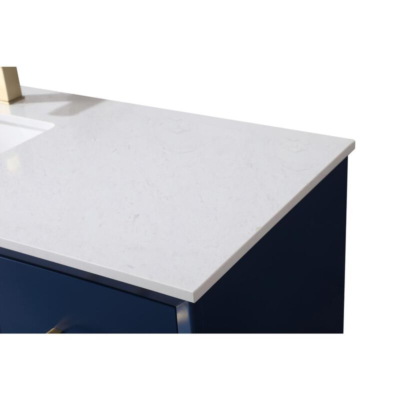 Elegant Kitchen and Bath 60 Inch SIngle Bathroom Vanity In Blue