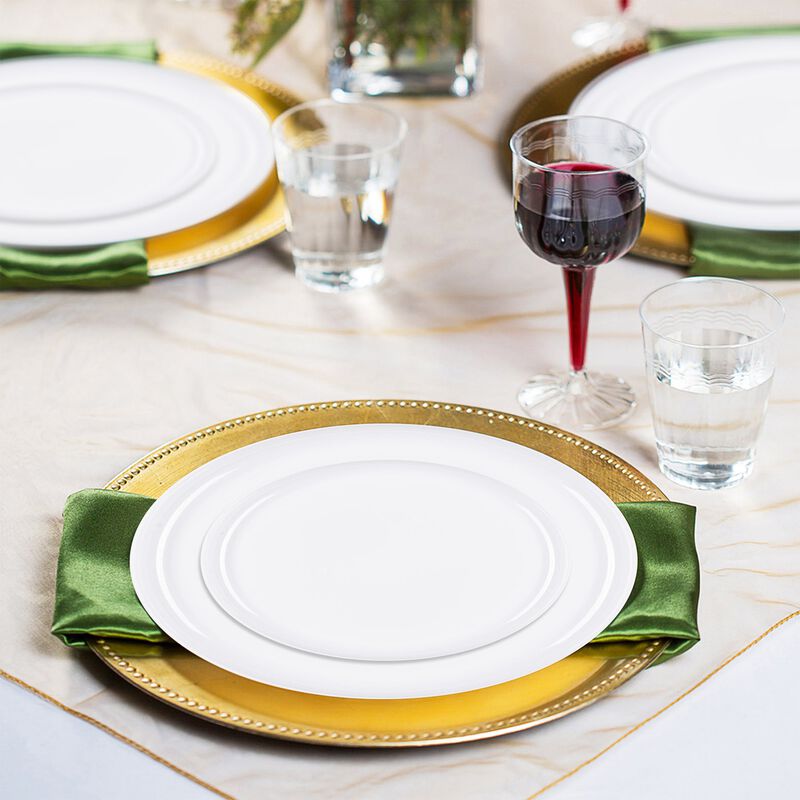 Flat Round Plastic Wedding Value Set (30 Sets) image number 1
