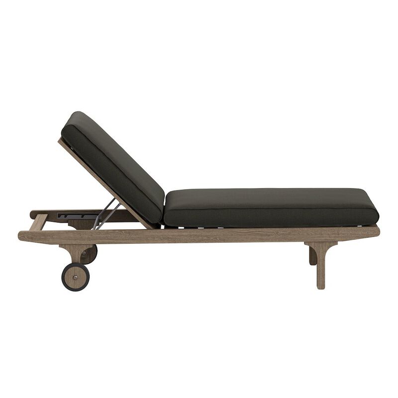 Saratoga Outdoor Patio Teak Chaise Lounge Chair image number 3