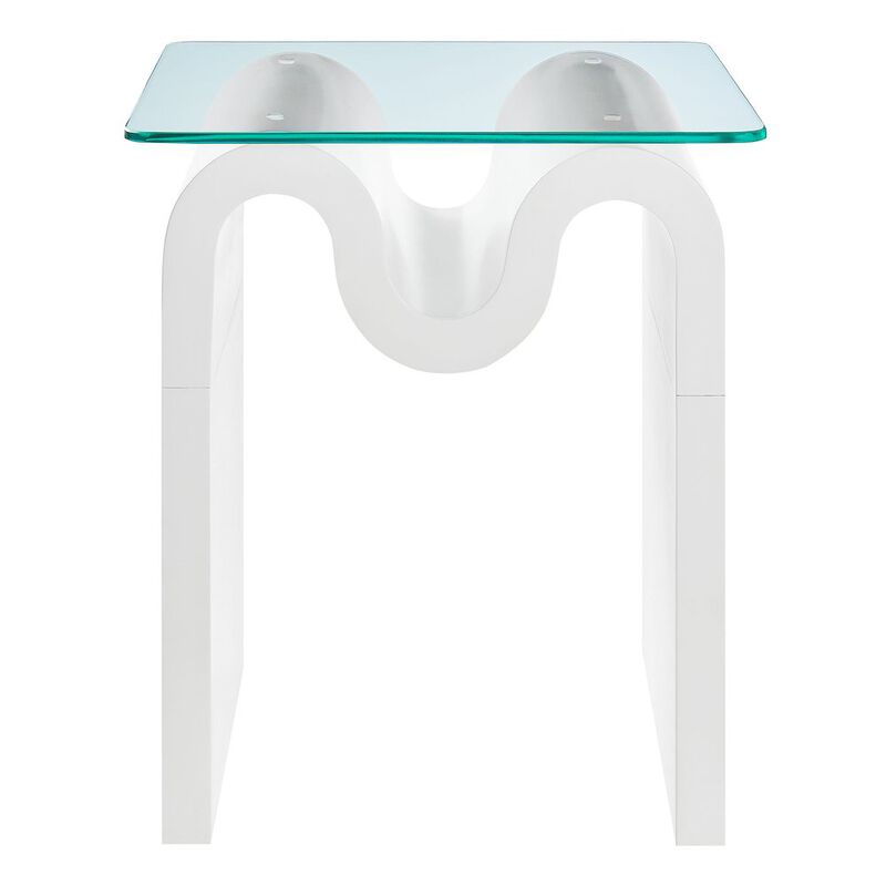 Ondine Glass Top Side Table image number 4