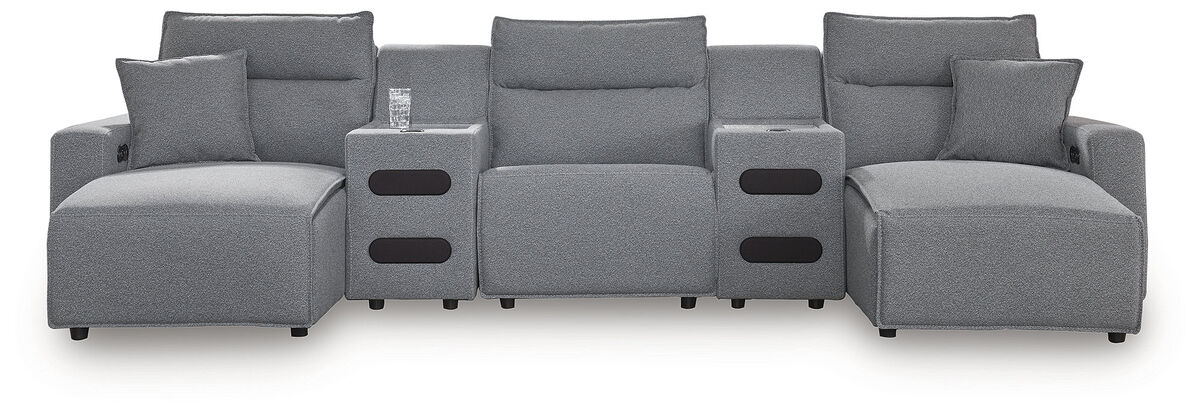 ModMax II 5-Piece Power Reclining Sectional with Chaise and Audio Console