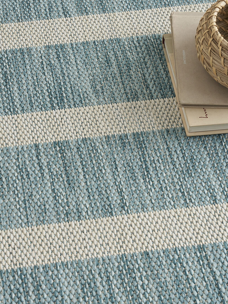 Positano POS03 Aqua/Ivory 5' x 7' Rug image number 9