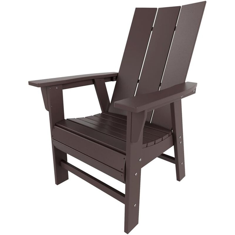 Costaelm Outdoor Adirondack Chair, HDPE Patio Balcony Chairs, Portside Seashell Nautical Curveback Adirondack Chair and Fire Pit