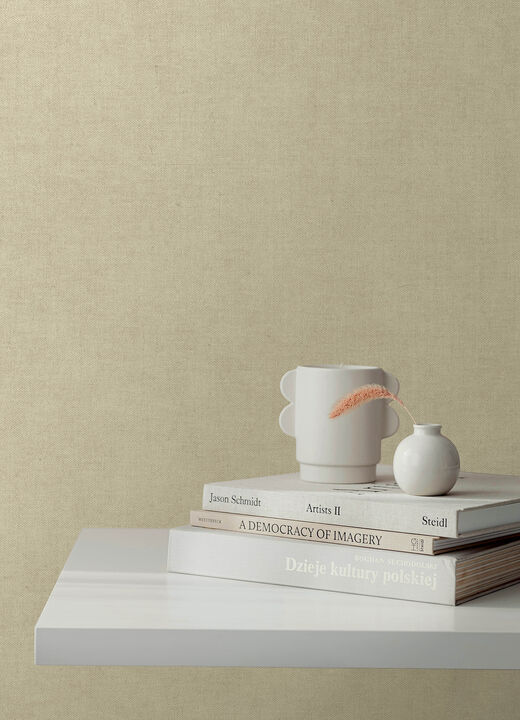 Nuovo Taupe Faux Linen Wallpaper
