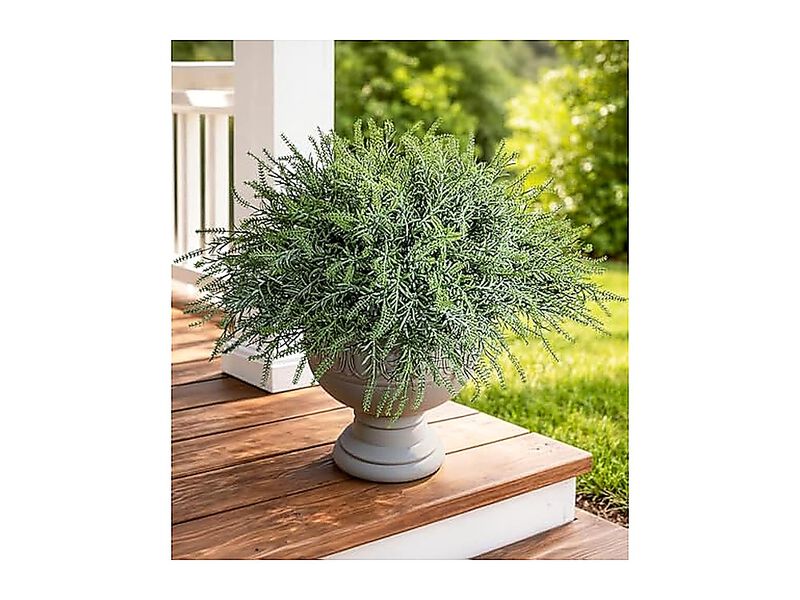 Artificial Faux Outdoor Plants Spring Summer Decor 10 Bundles Fake Plastic Grass image number 2