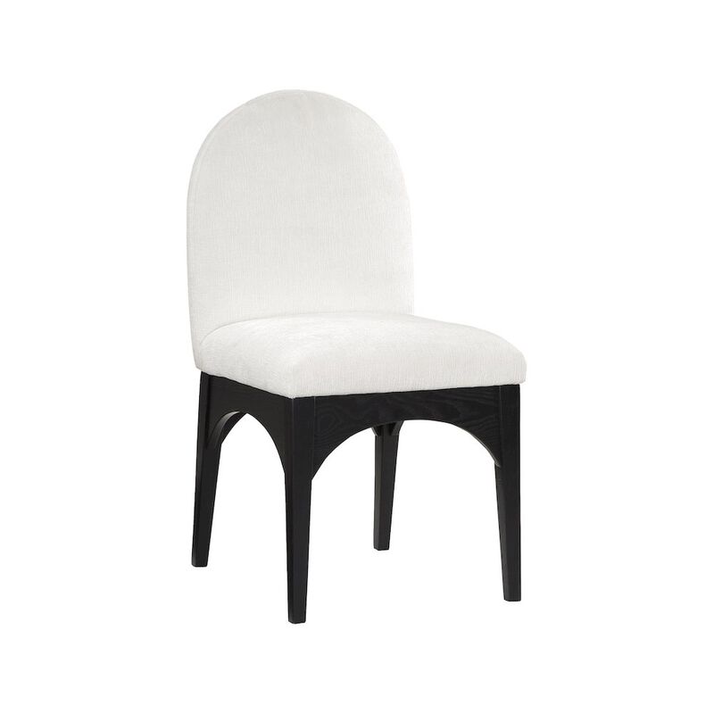 Meridian Furniture Waldorf Cream Chenille Fabric Dining Chair