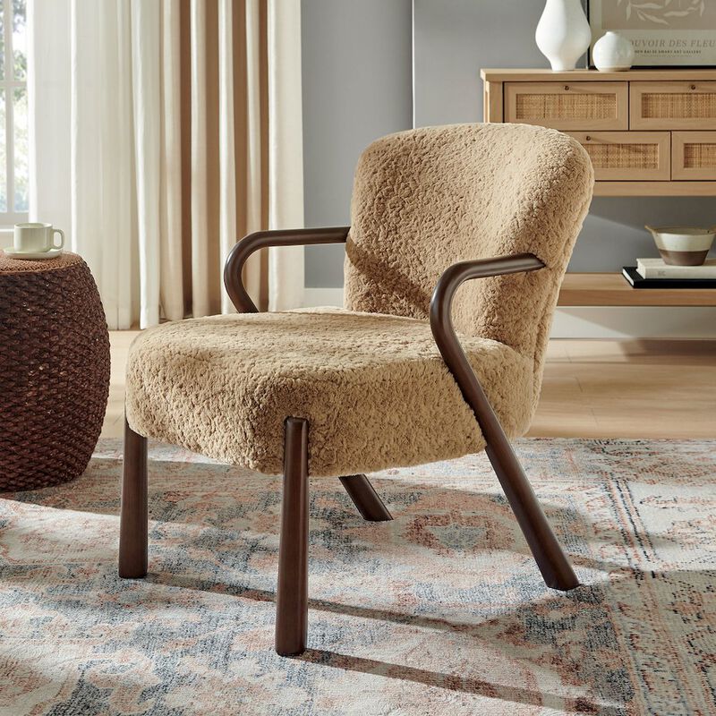 Arden Faux Shearling Accent Armchair image number 7
