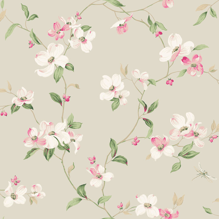 Dogwood Taupe Wallpaper