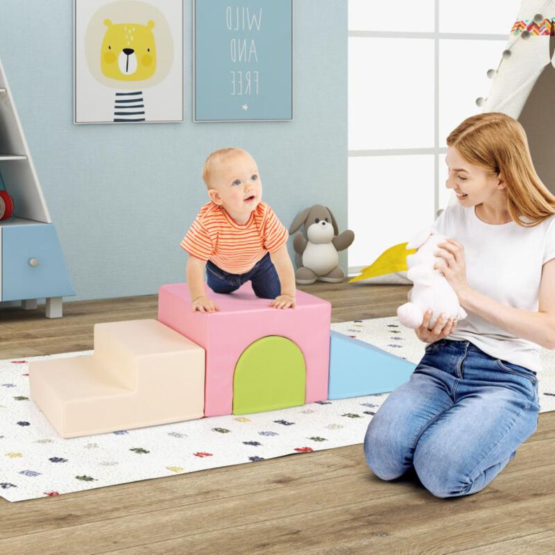 Hivvago Climb and Crawl Foam Block Play Set for Infant Baby