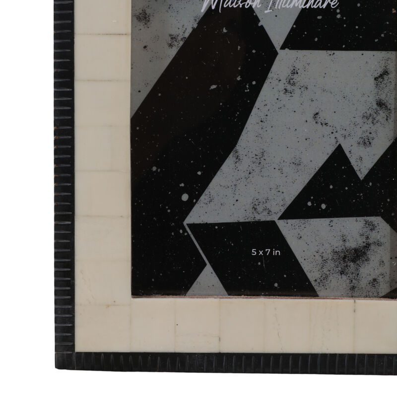 5x7" Etched Border Photo Frame, Ivory/ Black image number 4