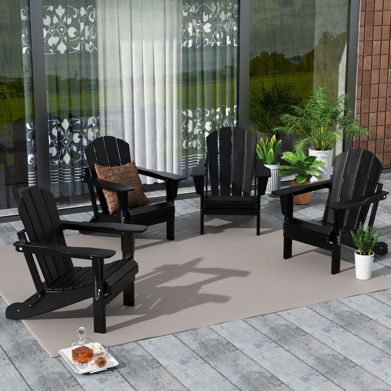 Tavolino Da Caff&egrave; Adirondack WestinTrends - Nero, Per Esterno E Interno, 88.9x44.5x40.6 Cm