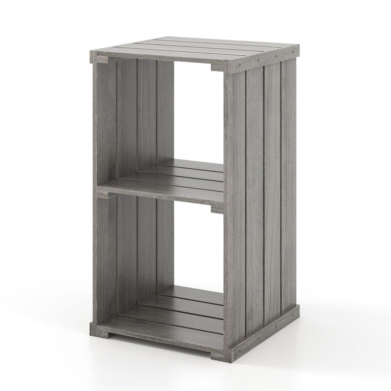 2-Cube Storage Shelf with Open Back and 3-Tier Shelf