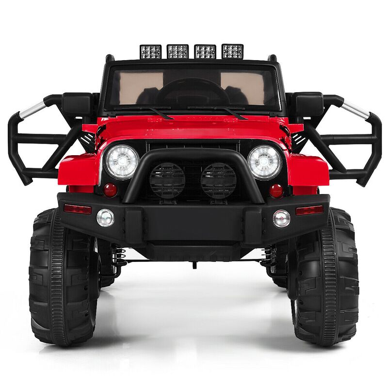 12V Kids Electric Ride-On Truck with Parental Remote and LED Headlights image number 6