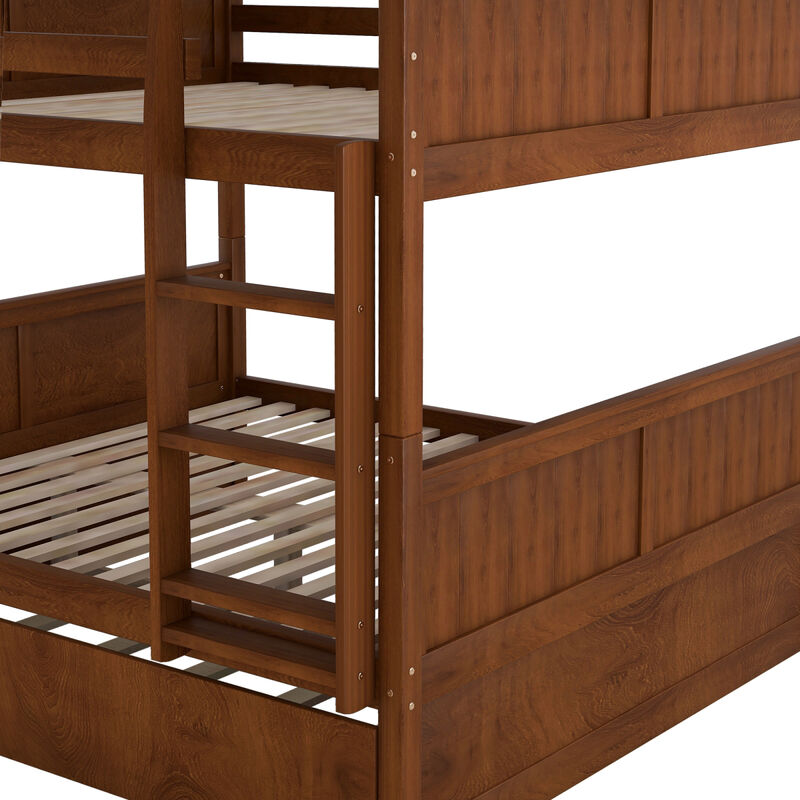 Full Over Full Bunk Bed With Twin Size Trundle