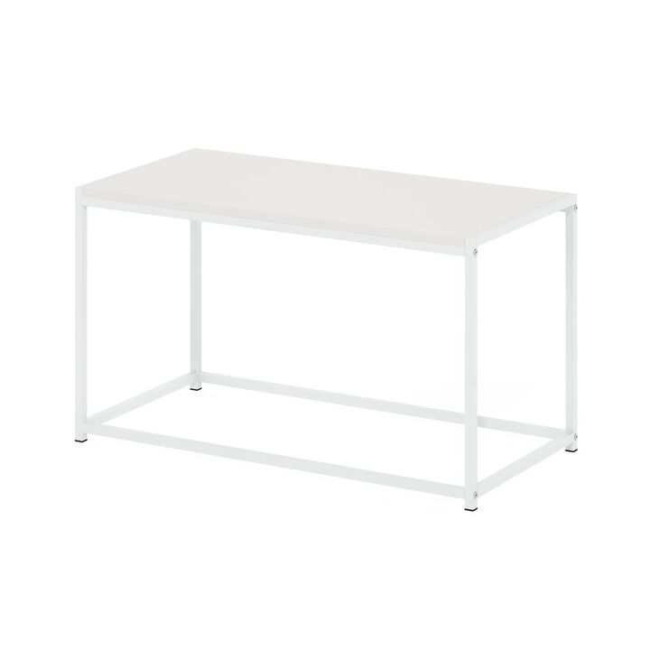 Camnus Modern Living Coffee Table, Solid White/White