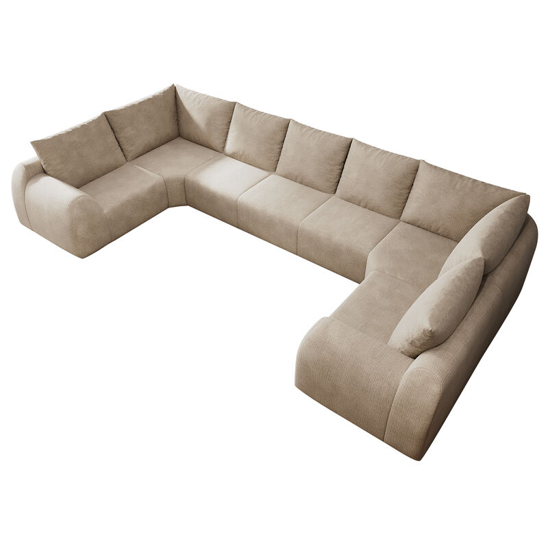 Fron U Shaped Modular Cloud Sectional Sofa image number 3
