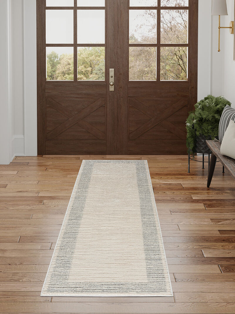 Andes AND05 Ivory/Gray 2'2" x 7'6" Rug