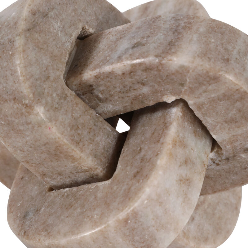 5" Onyx Marble Rounded Knot, Tan image number 5