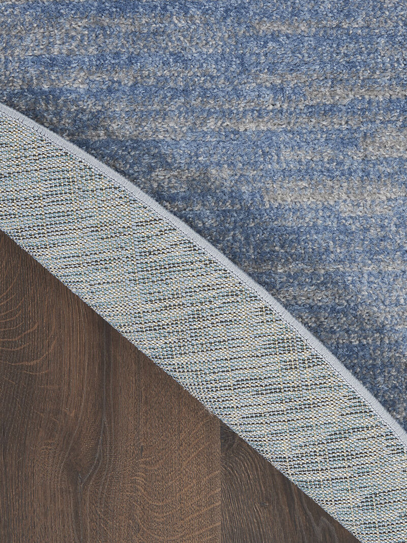 Nourison Essentials NRE01 Blue/Gray 8' x Round Rug image number 2