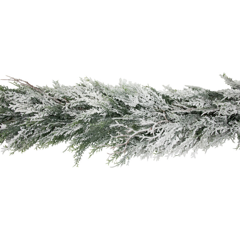 77" Snowed Cedar Twig Artificial Christmas Garland