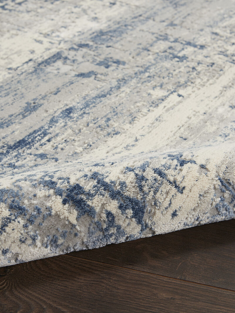 Rustic Textures RUS10 Ivory/Blue 3'11" x 5'11" Rug