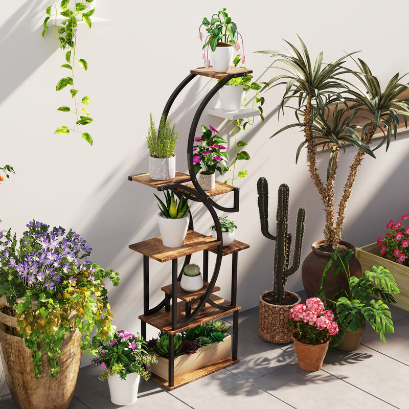 Hivvago 62 Inch Tall Plant Stand for Multiple Plants image number 7