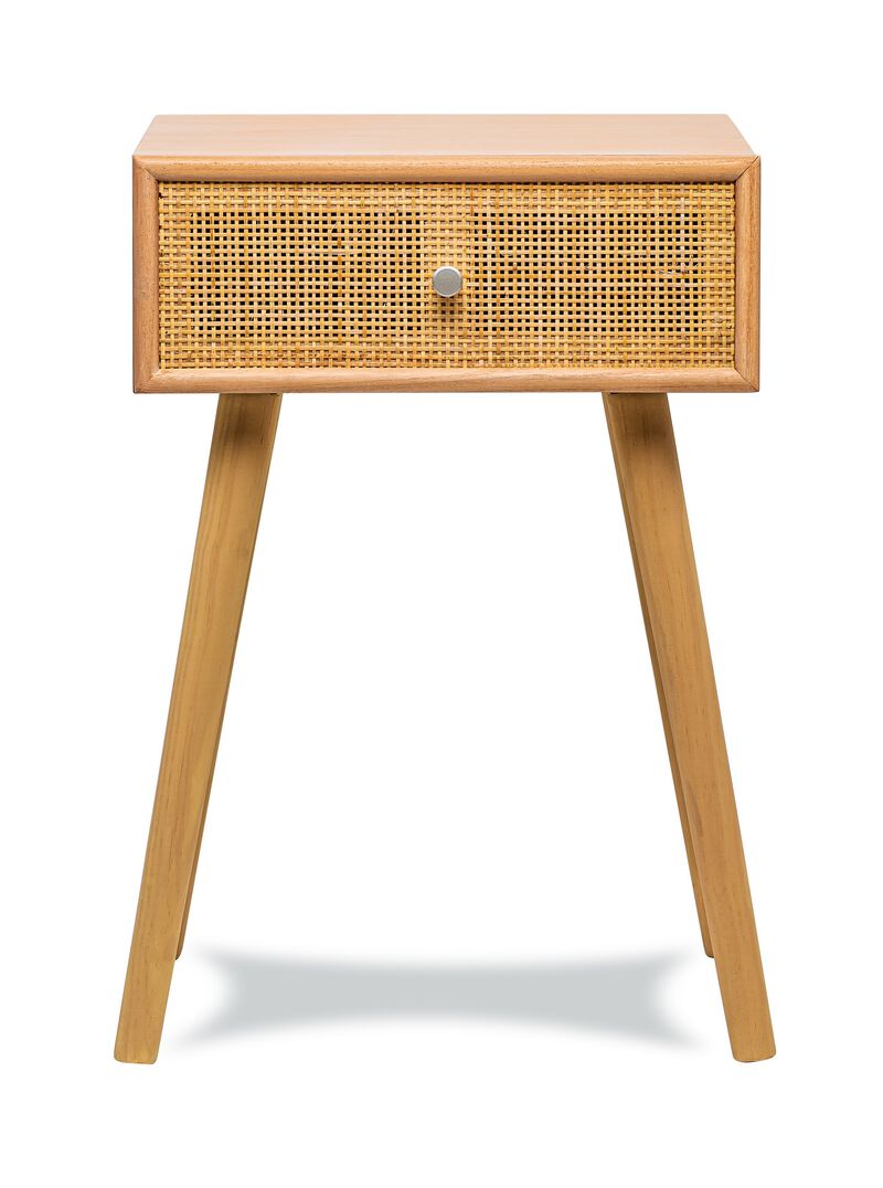 Bedside Table Night Stand Scandinavian in Wood Drawer