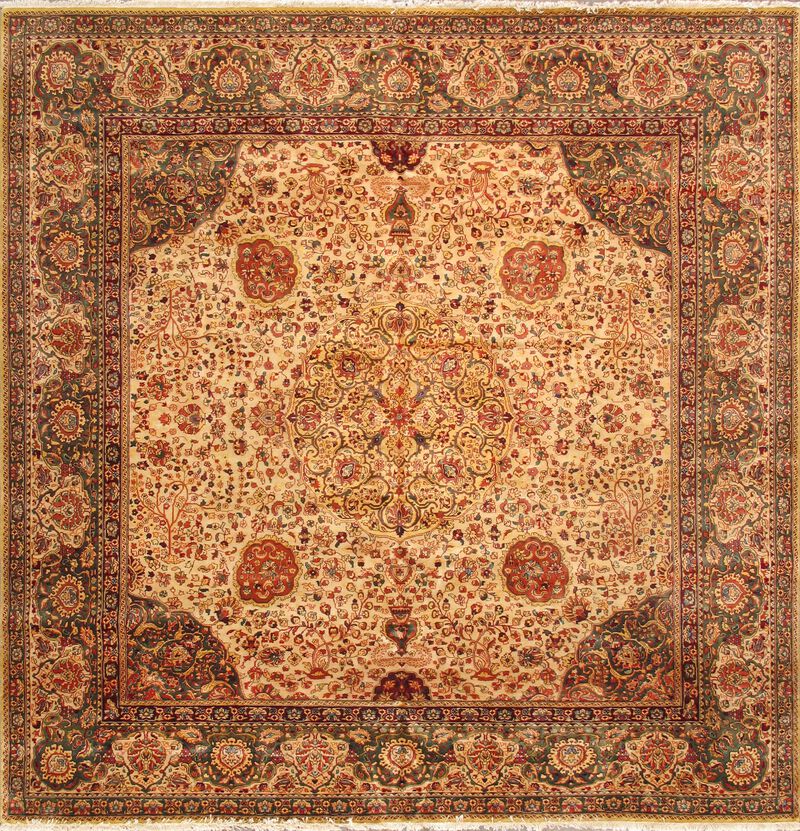 Pasargad Home Agra Hand-Knotted Lamb's Wool Area Rug image number 0