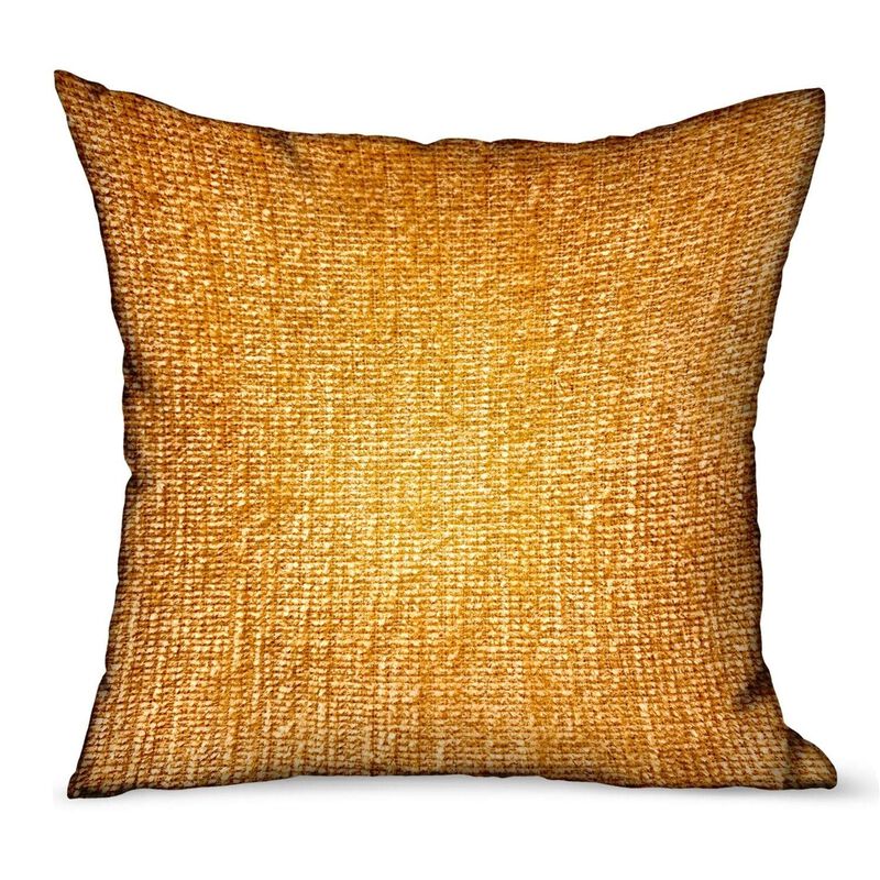 Plutus Brands Honey Lust Brown Solid Luxury Outdoor/Indoor Throw Pillow image number 0