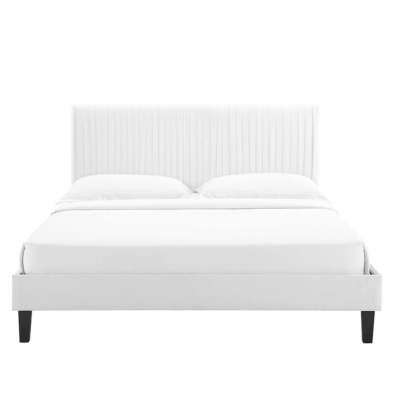 Peyton Performance Velvet Full Platform Bed image number 3