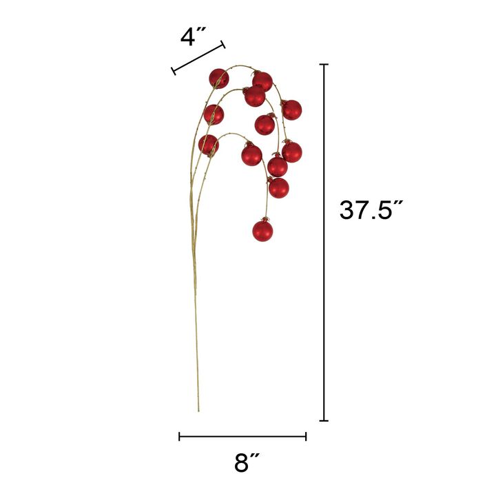 Crimson Polyethylene Ball Spray with Iron Stem
