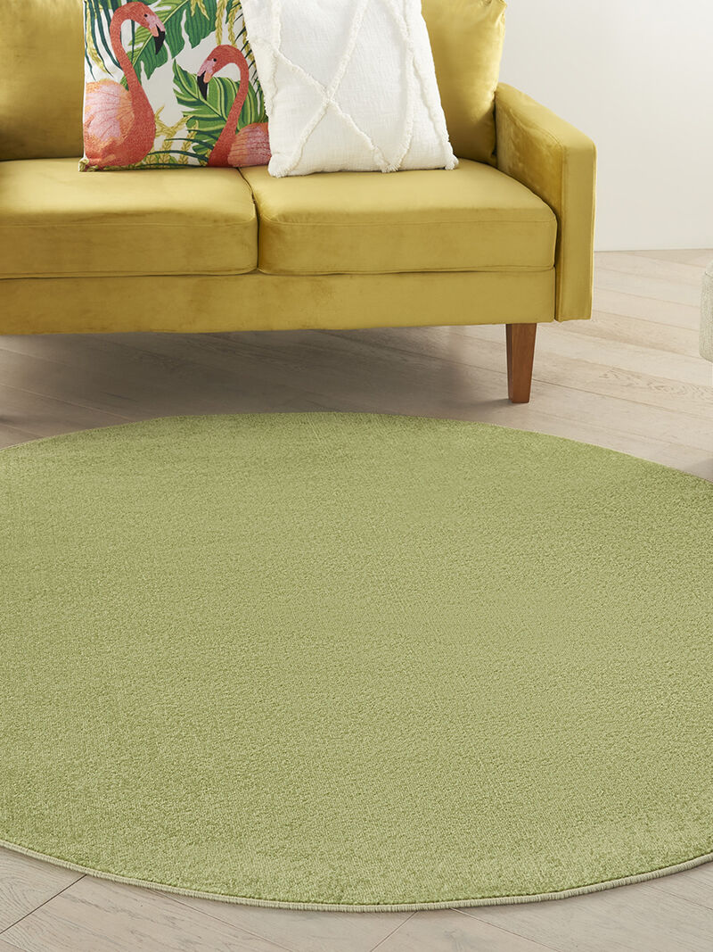 Nourison Essentials NRE01 Green 6' x Round Rug image number 7