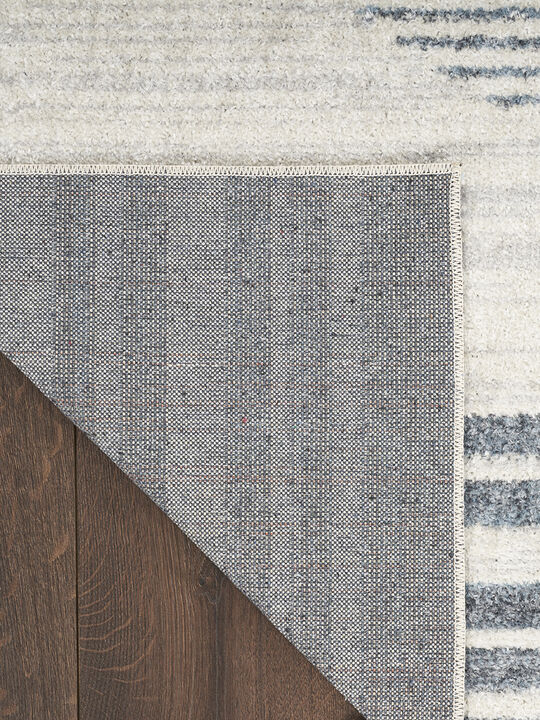 Astra Machine Washable ASW05 Ivory/Blue 3'3" x 5' Rug