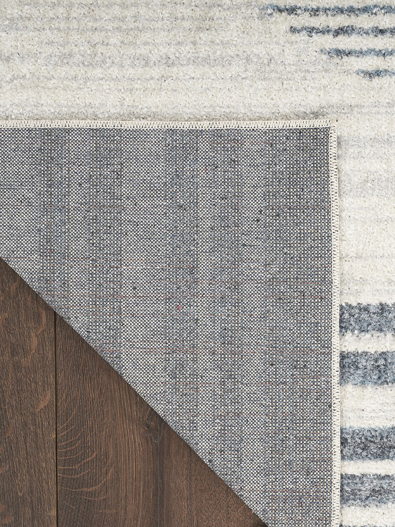 Astra Machine Washable ASW05 Ivory/Blue 3'3" x 5' Rug