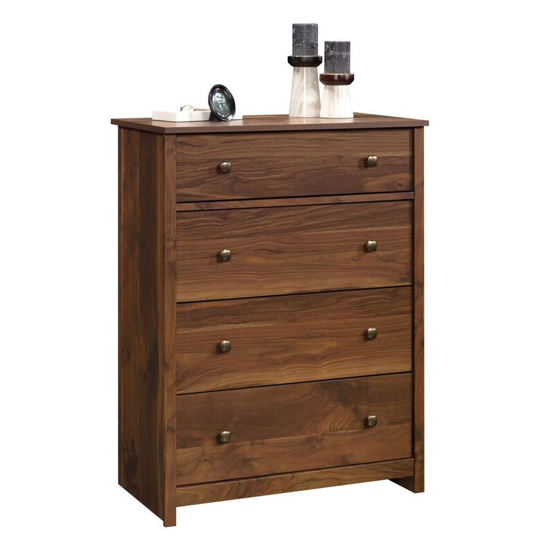 Sauder River Ranch 4-Drawer Chest Grand Walnut