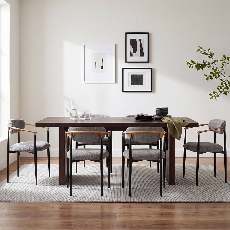 COLAMY MATRIX 19.5'' Upholstered Dining Chairs with Arms image number 6