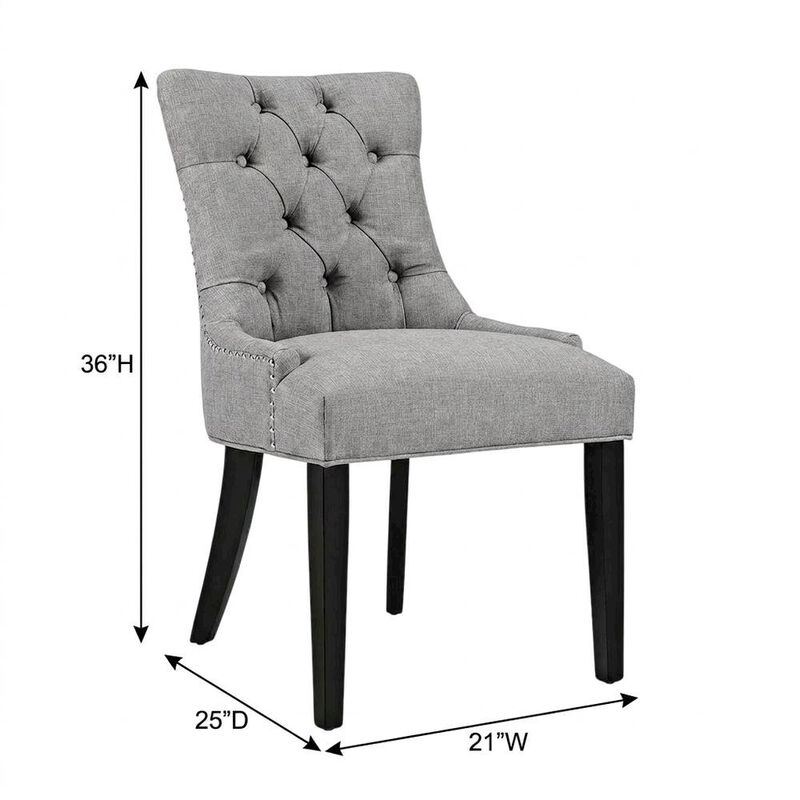 Tufted Upholstered Fabric Dining Chair for Kitchen and Dining Room, Beige image number 2
