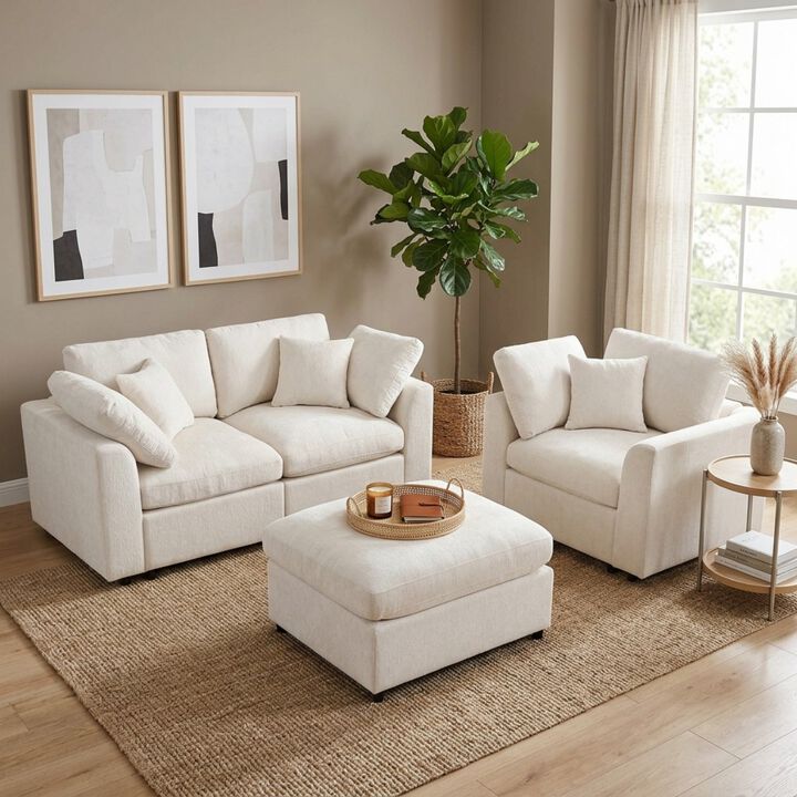 Samvus U-Style 3-Piece Modular Sofa Set