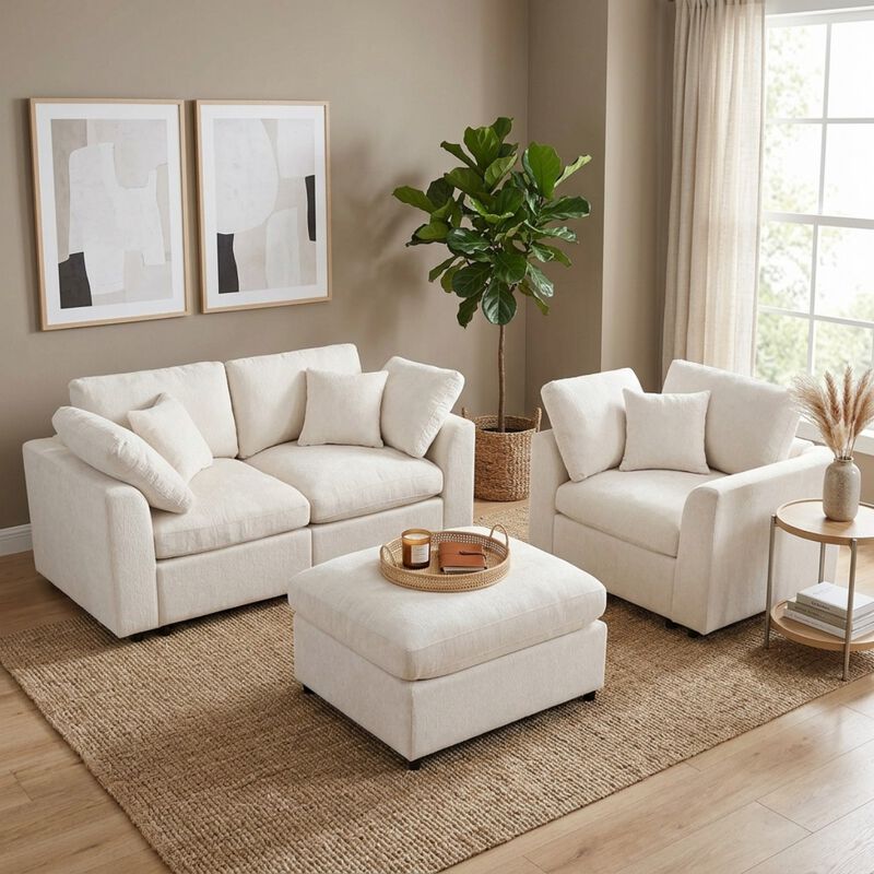 Samvus U-Style 3-Piece Modular Sofa Set image number 1