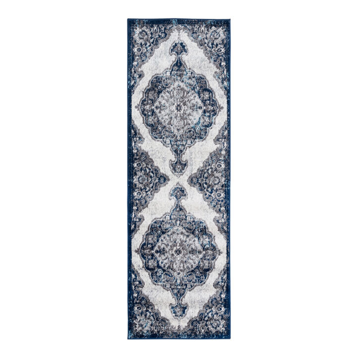 HomeRoots Medallion Runner Rug