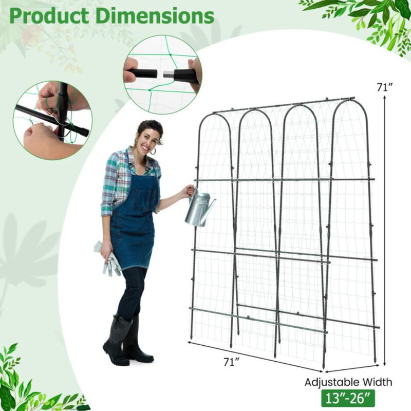 Hivvago U-Shaped Tall Garden Arched Trellis for Climbing Plants
