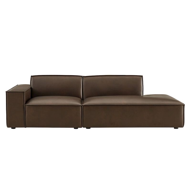 Restore 2-Piece Vegan Leather Modular Loveseat image number 4